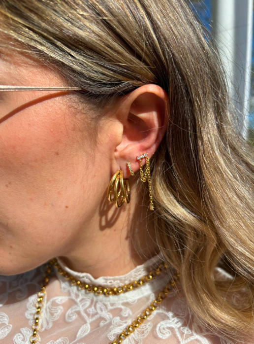 Pendientes Aros triple